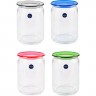 Банка LUMINARC PLANO 1л в перфорированной коробке, микс цвета крышки V5179